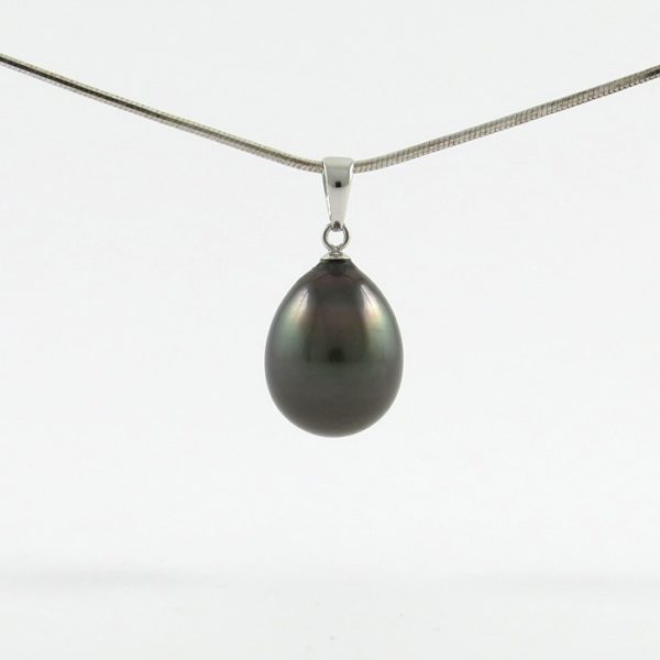 Pendentif Ancien Perle Goutte En Argent Et Marcassite - Début 1900 (1900-1910), Occasion